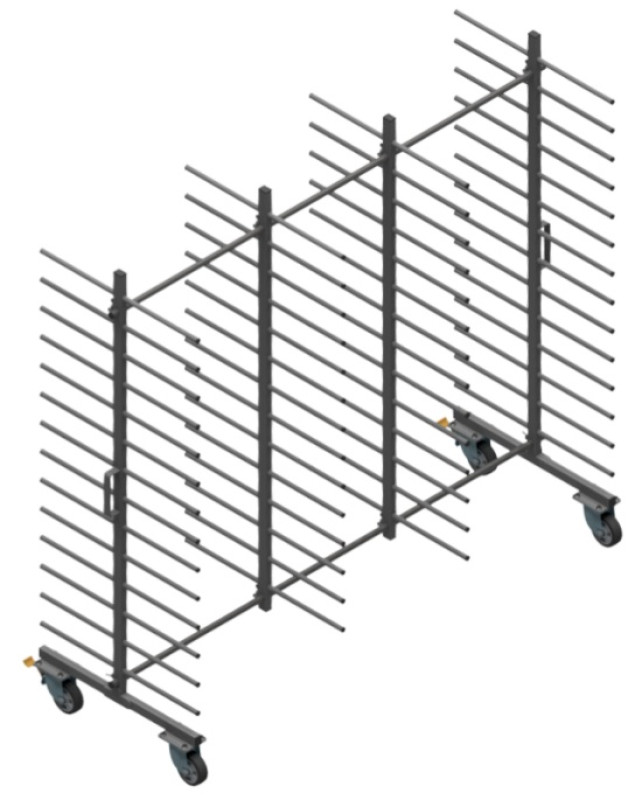 Wózek WL2000S2-14P – 14 Półkowe LITE